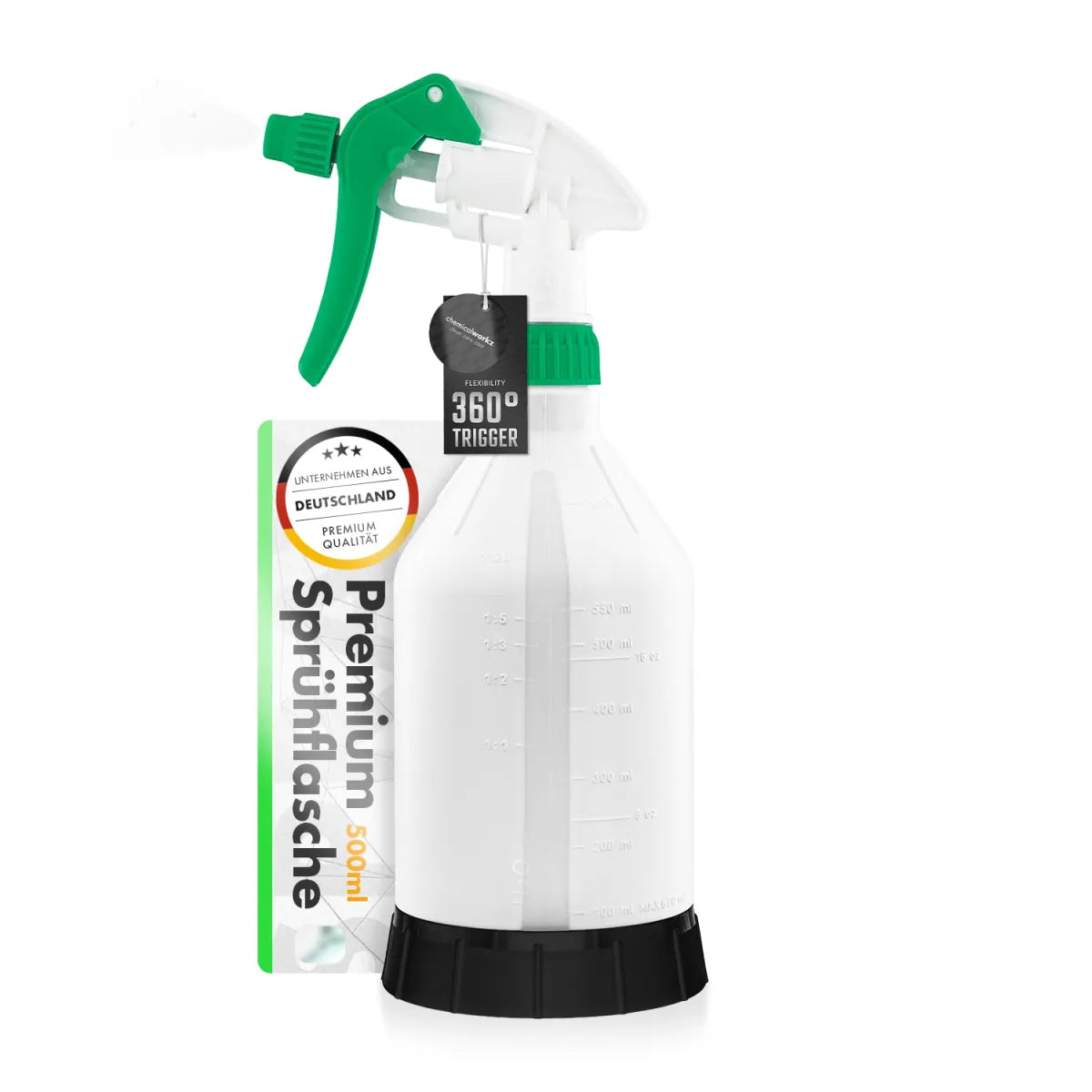 Chemicalworkz Sprühflasche 360° Detailing Auto Schwarz Blau Grün Sprühkopf – Produktansicht 3