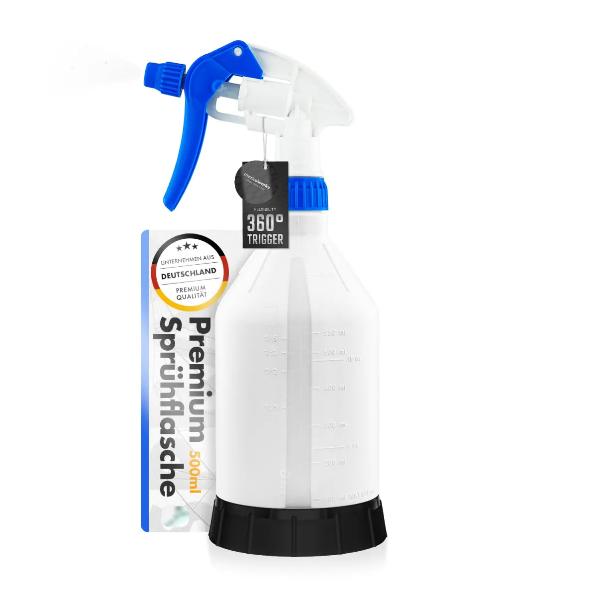 Chemicalworkz Sprühflasche 360° Detailing Auto Schwarz Blau Grün Sprühkopf – Produktansicht 2