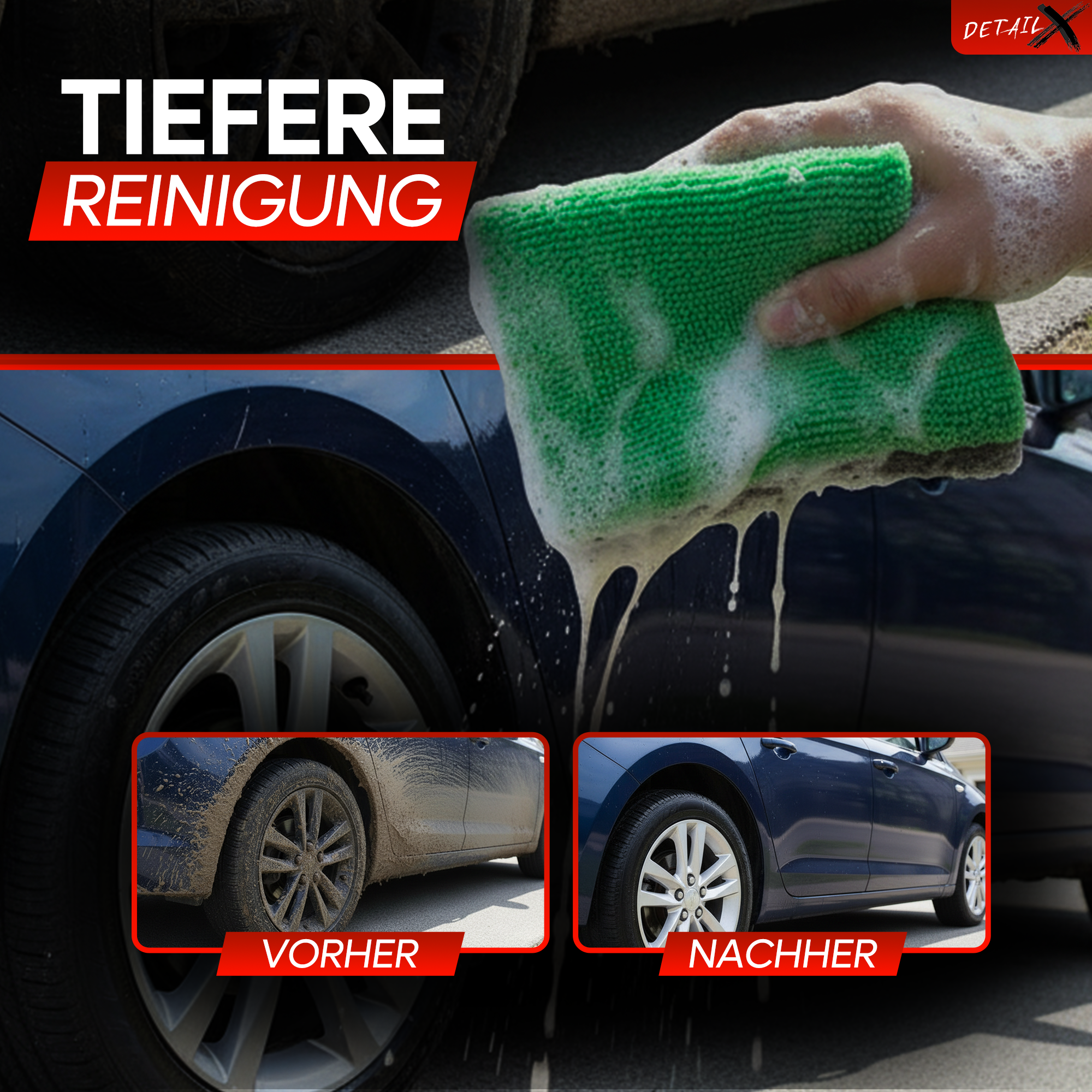Detail X Mikrofaser Applikationsschwamm Applikator für Versiegelung Auto – Produktansicht 4