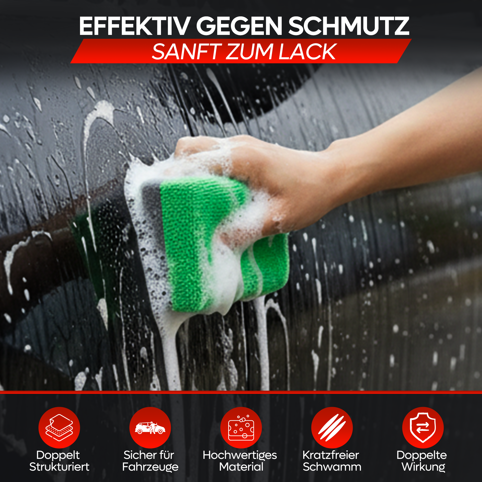 Detail X Mikrofaser Applikationsschwamm Applikator für Versiegelung Auto – Produktansicht 5