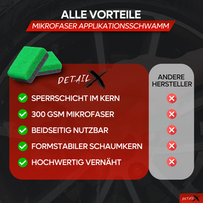 Detail X Mikrofaser Applikationsschwamm Applikator für Versiegelung Auto – Produktansicht 2