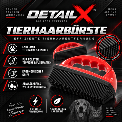 DETAIL X Tierhaarbürste – Hundehaare & Katzenhaare effektiv entfernen