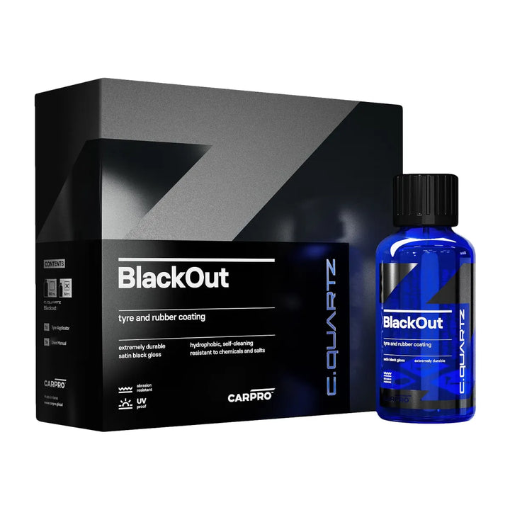 CarPro CQUARTZ BlackOut Kunststoff- & Gummiversiegelung Kit 50ml
