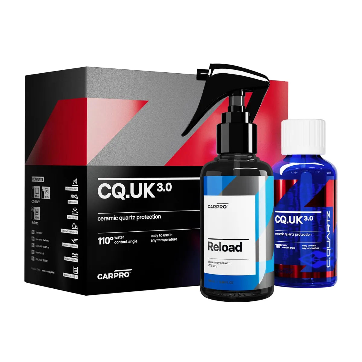 CarPro CQUARTZ UK 3.0 Keramikversiegelung Keramikbeschichtung Set Auto Lack SiO2