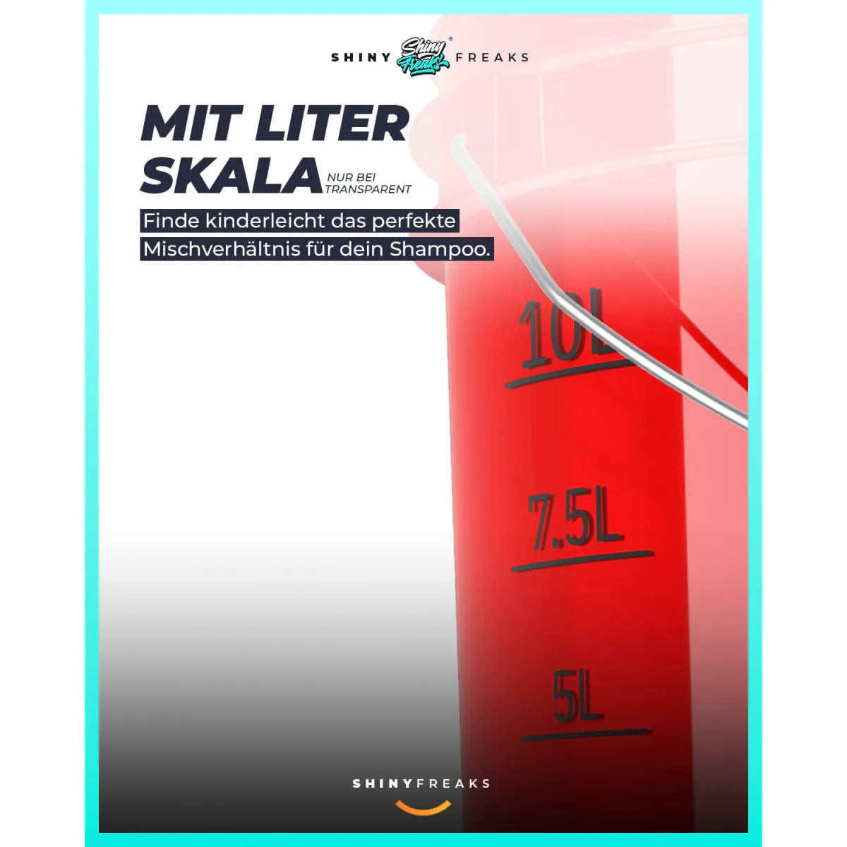 ChemicalWorkz Performance Bucket Rot Transparent – Liter-Skala Detail