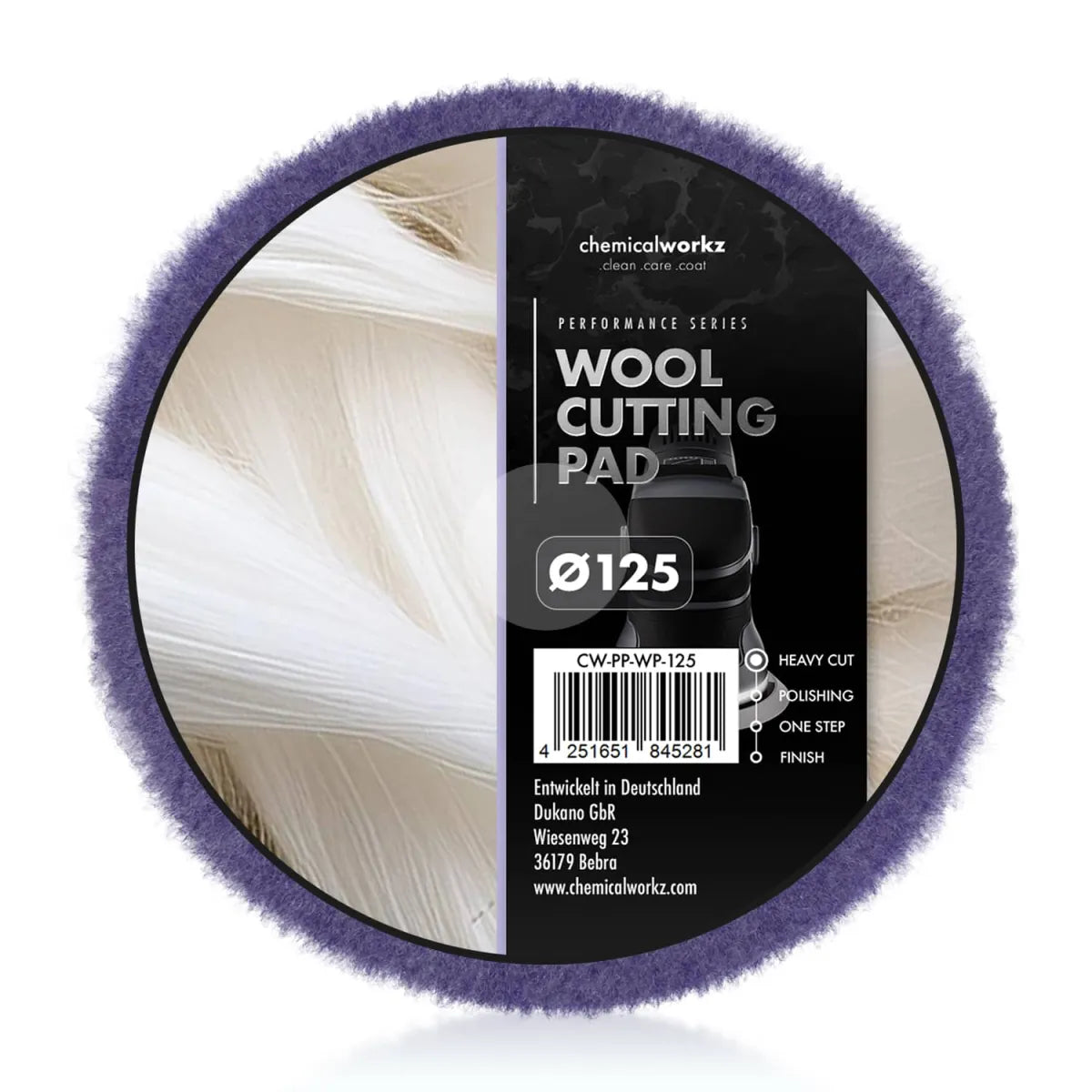 chemicalworkz Wool Cutting Perfomance Pad 125mm
