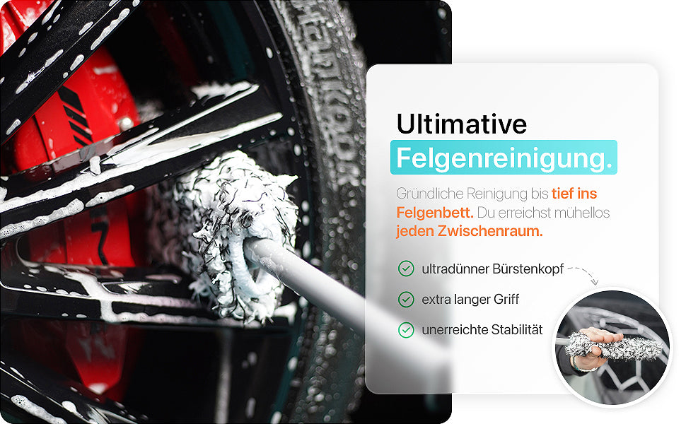 ChemicalWorkz Flat Wheel Brush Mikrofaser-Felgenbürste – Produktansicht 2