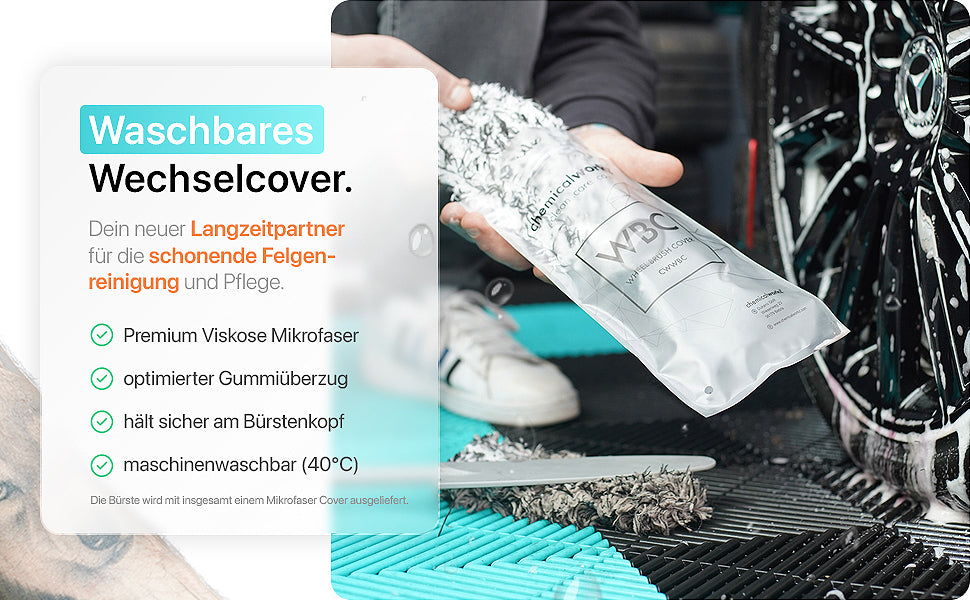 ChemicalWorkz Flat Wheel Brush Mikrofaser-Felgenbürste – Produktansicht 3