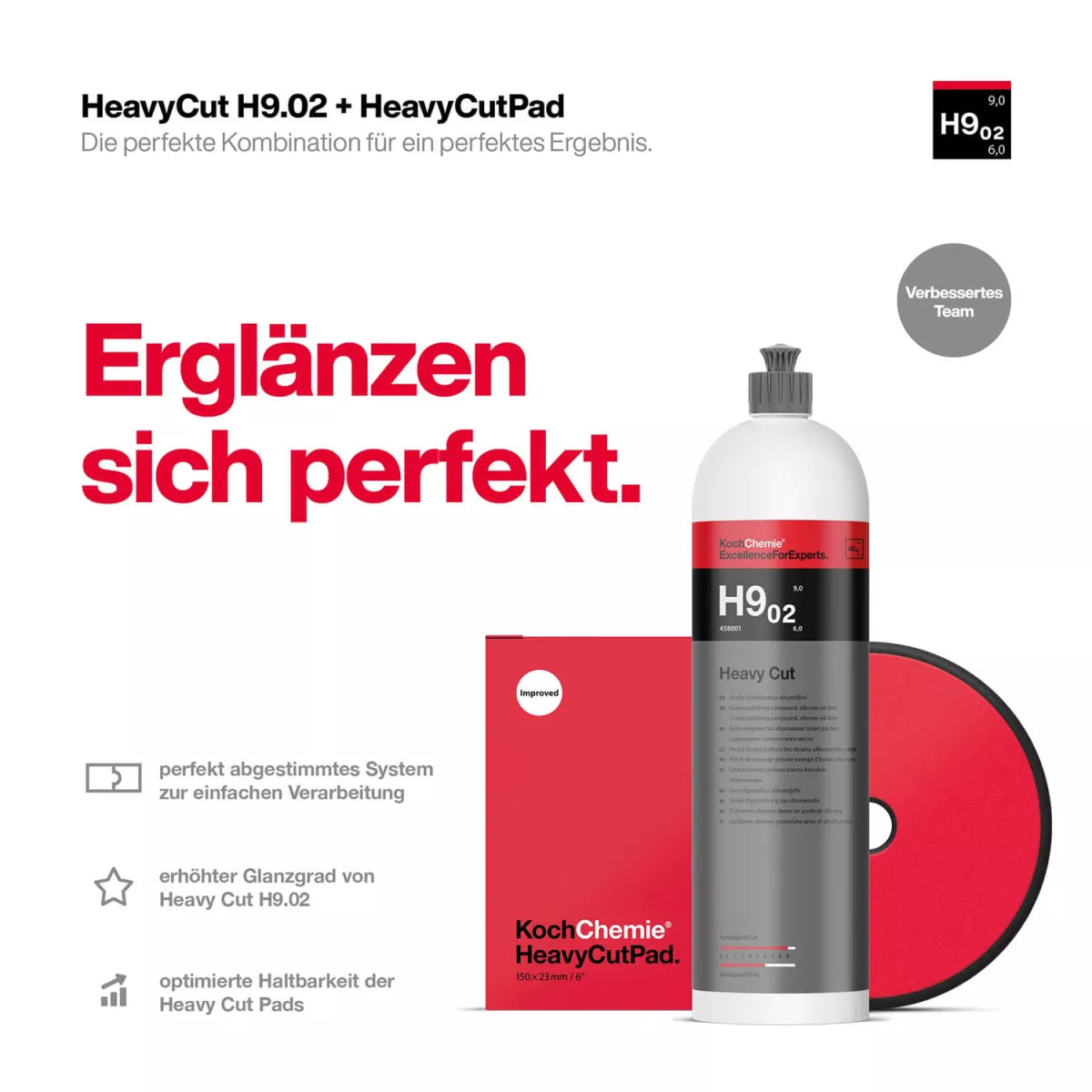 Koch Chemie Schleifpaste Heavy Cut H9.02 Grob-Politur Auto 1L Defektkorrektur – Produktansicht 2