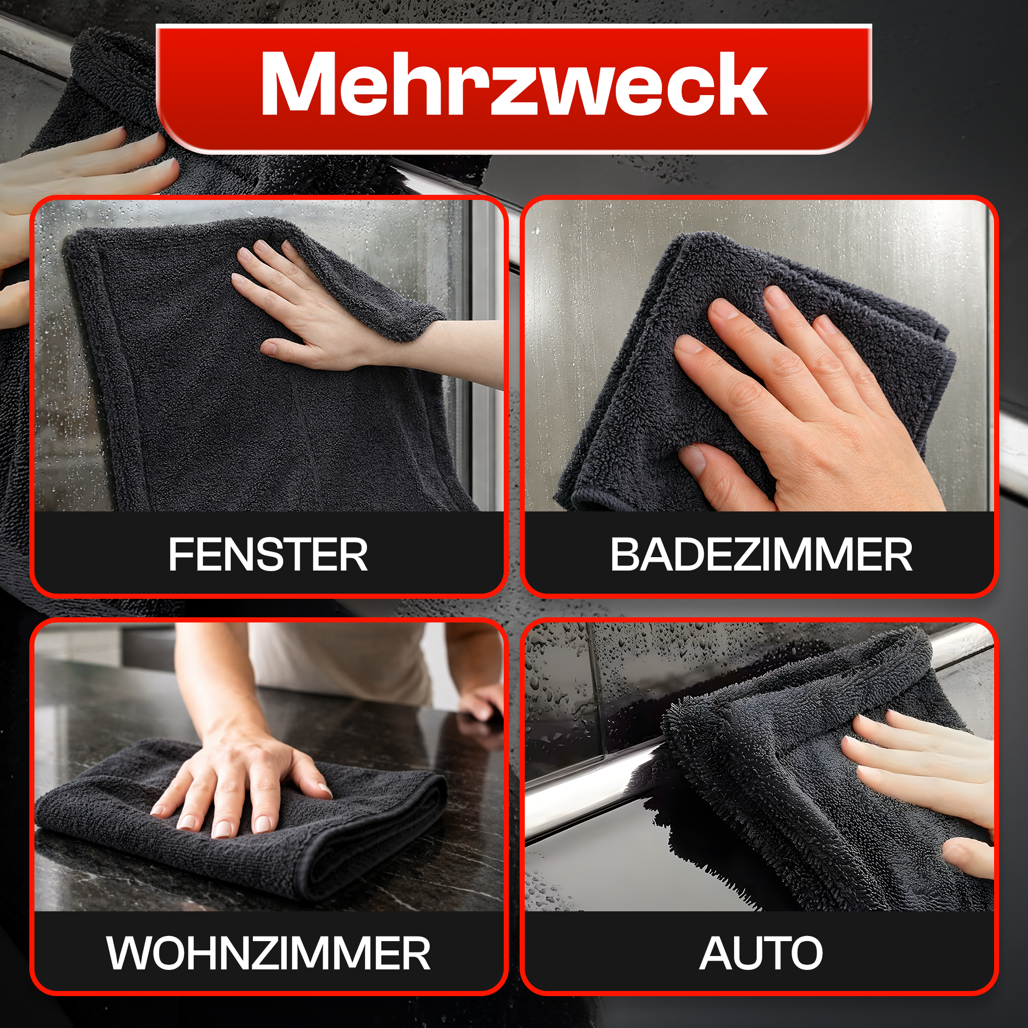Detail X Premium Trockentuch Mikrofaser 1400 GSM 80x50cm randlos Auto – Produktansicht 6