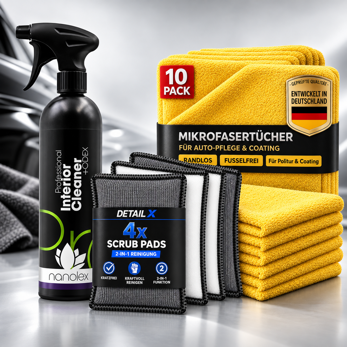 Profi Auto Innenraum Reinigungsset DETAIL X | Nanolex