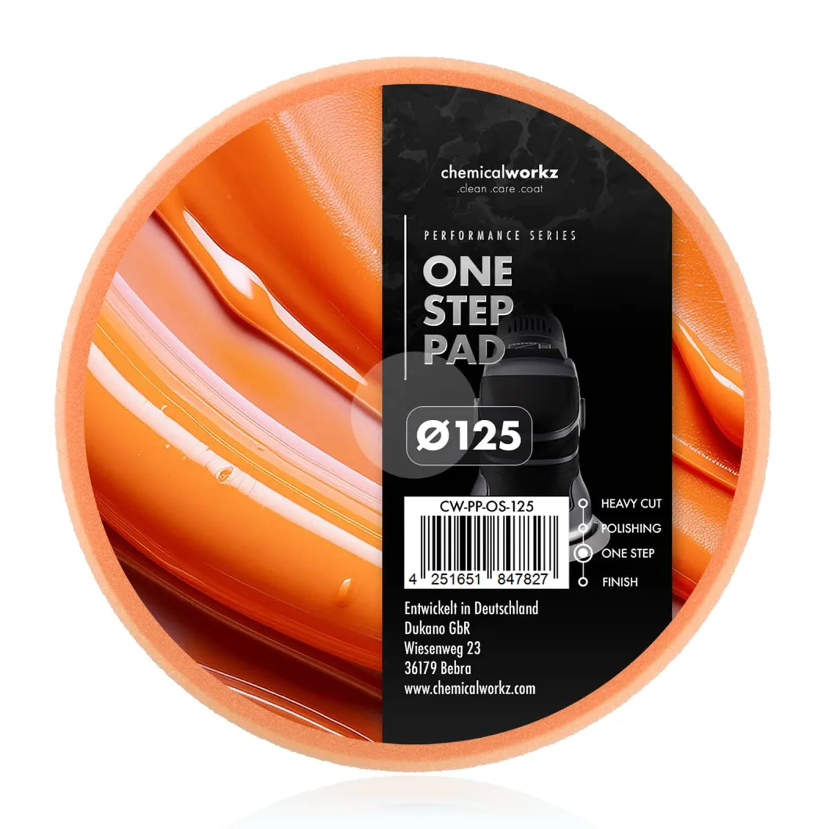 Chemicalworkz One Step Pad Polierschwamm Medium Cut Exzenter – Produktansicht 3