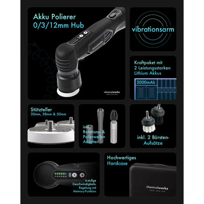 chemicalworkz EVO Mini Akku Hybrid-Exzenter Poliermaschine