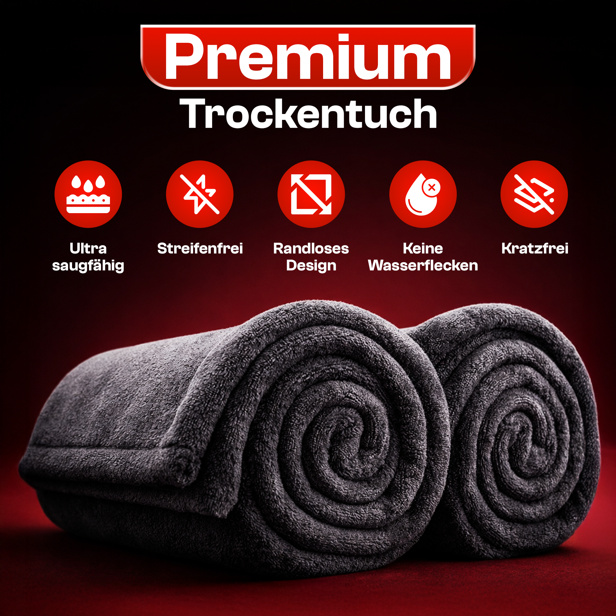 Detail X Premium Trockentuch Mikrofaser 1400 GSM 80x50cm randlos Auto – Produktansicht 5