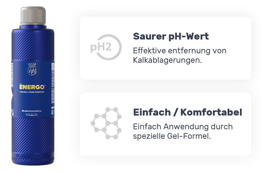 Labocosmetica Energo Wasserfleckenentferner Auto Lack & Scheibe Antikalk – Produktansicht 2
