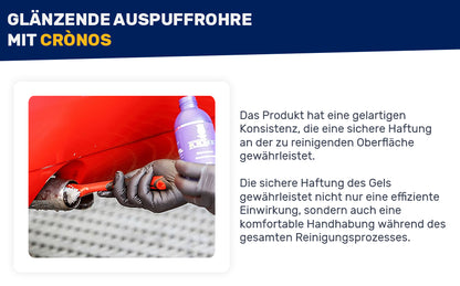 Glänzende Auspuffrohre mit Crònos
